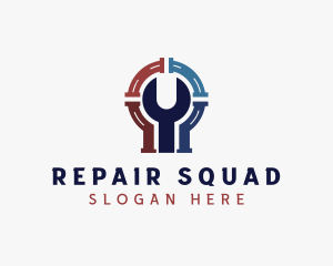 Plumbing Wrench Repair logo design