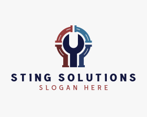 Plumbing Wrench Repair logo design