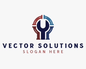 Plumbing Wrench Repair logo design