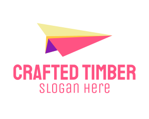 Coloful Paper Plane logo design