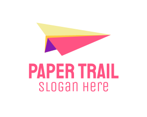 Coloful Paper Plane logo design