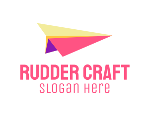 Coloful Paper Plane logo design