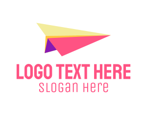 Paper - Coloful Paper Plane logo design