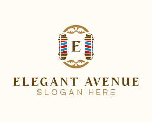 Elegant Barber Pole  logo design