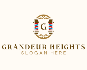 Elegant Barber Pole  logo design