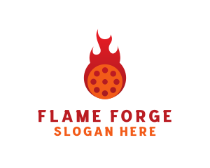 Film Reel Flame logo design