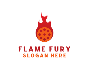 Film Reel Flame logo design