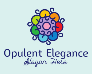 Baroque Flower Ornament  logo design