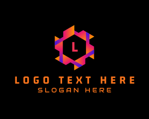 Cyber Hexagon Software Gaming  logo design