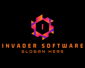 Cyber Hexagon Software Gaming  logo design