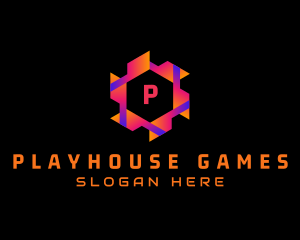 Cyber Hexagon Software Gaming  logo design