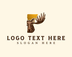 Vermont Wildlife Moose logo design