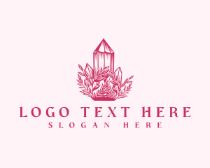 Floral Crystal Gem Logo