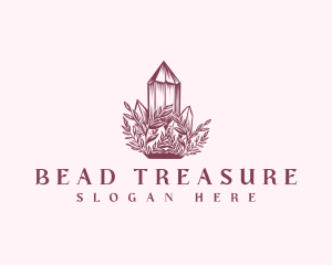 Floral Crystal Gem logo design