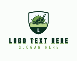 Lawn Mower Gardener logo design