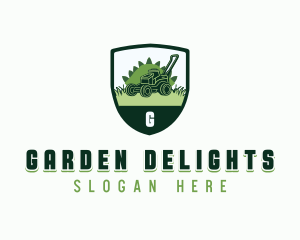 Lawn Mower Gardener logo design