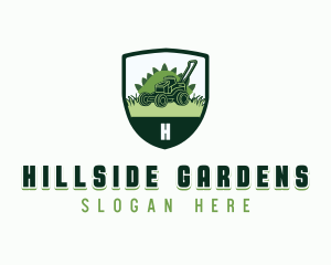 Lawn Mower Gardener logo design