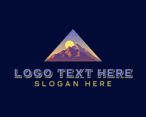 Triangle Mountain Peak logo design