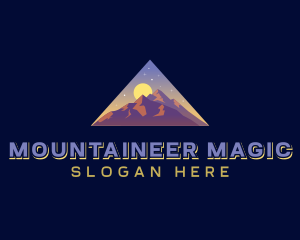 Triangle Mountain Peak logo design