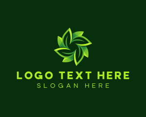 Leaf Flower Plant logo design