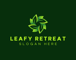 Leaf Flower Plant logo design