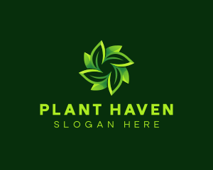 Leaf Flower Plant logo design