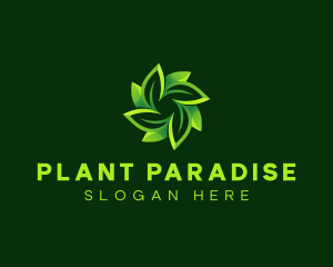 Leaf Flower Plant logo design