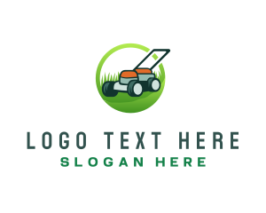 Grass Lawn Mower logo design