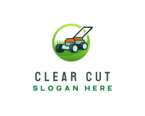 Grass Lawn Mower logo design