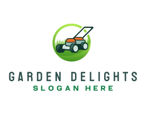 Grass Lawn Mower logo design