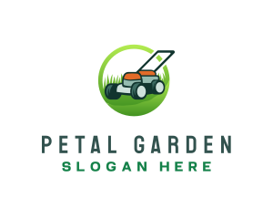 Grass Lawn Mower logo design