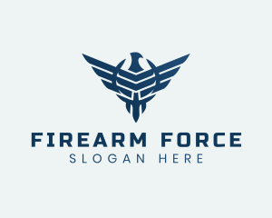 Military Eagle Wings logo design