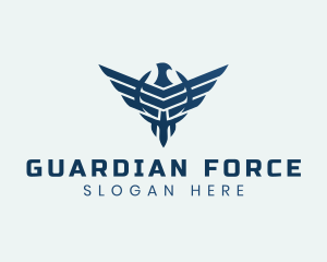 Military Eagle Wings logo design