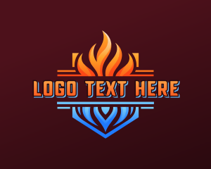 Fire Ice Cooling logo design