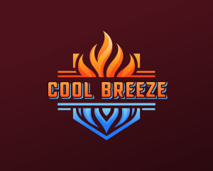 Fire Ice Cooling logo design