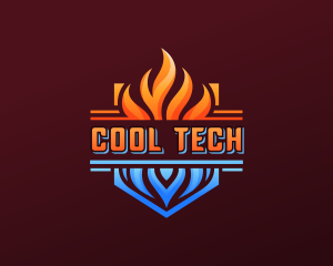 Fire Ice Cooling logo design