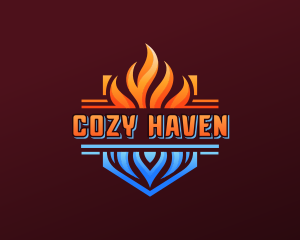 Fire Ice Cooling logo design