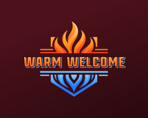 Fire Ice Cooling logo design