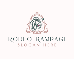 Western Fashion Cowgirl  logo design