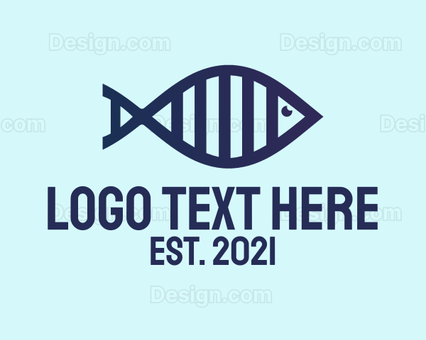 DNA Fish Outline Logo