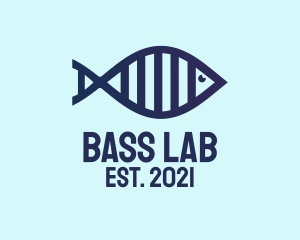 DNA Fish Outline  logo design