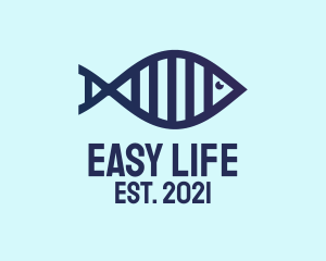 DNA Fish Outline  logo design