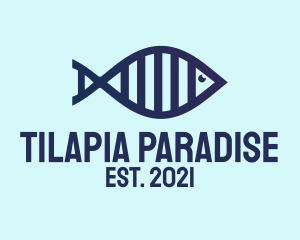 DNA Fish Outline  logo design