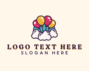 Clouds Party Balloon logo design