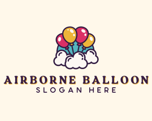 Clouds Party Balloon logo design