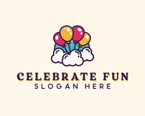 Clouds Party Balloon logo