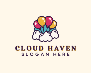 Clouds Party Balloon logo design