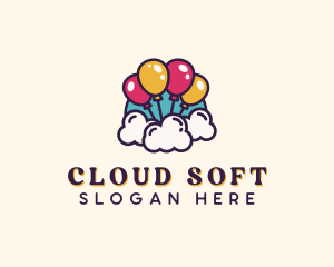 Clouds Party Balloon logo design