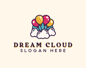 Clouds Party Balloon logo design