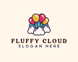 Clouds Party Balloon logo design